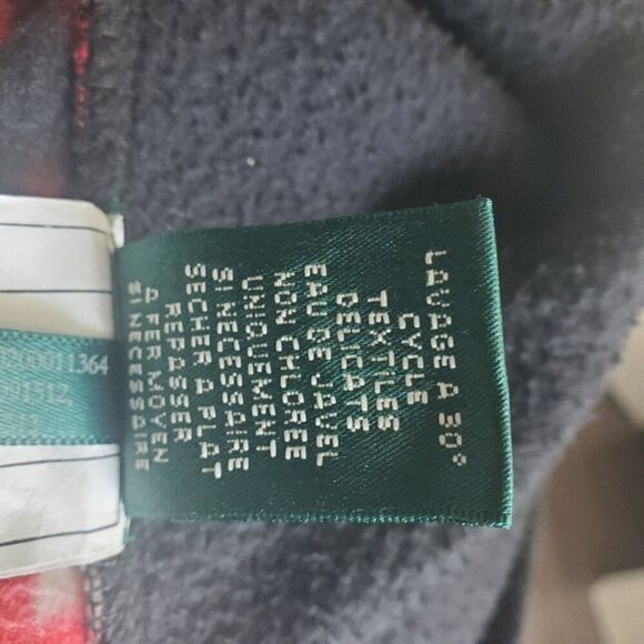 Lauren Ralph Lauren Geometric Print Fleece & Cable Knit Sweater Size L - Picture 7 of 13